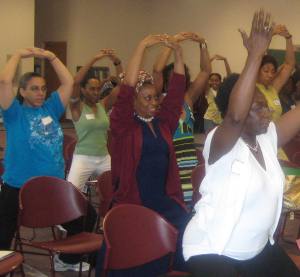 BWWDay Guests Participate in Group Yoga demo