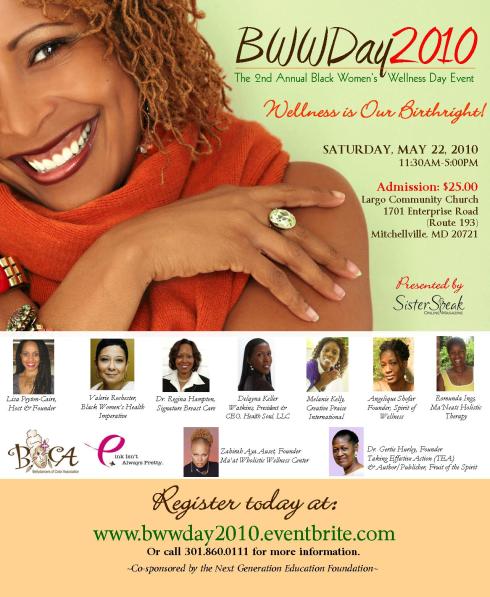 2nd Annual Black Women's Wellness Day Flier